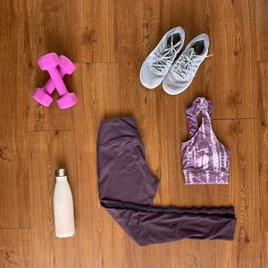 Yogalicious Purple Leggings with Mesh Details